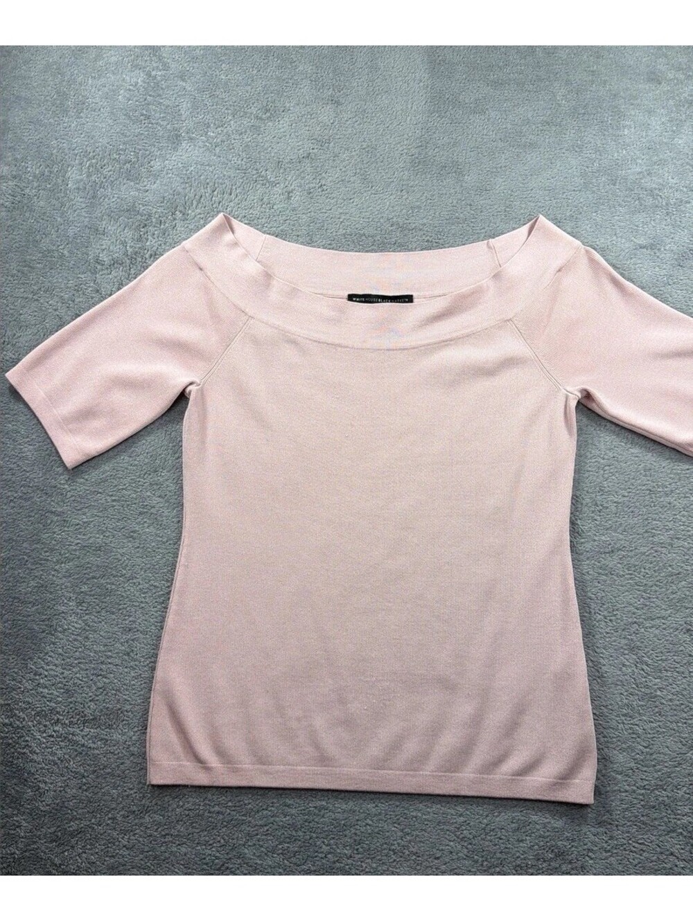 WHBM White House Black Market Pink Off Shoulder Knit Sweater - Picture 1 of 8